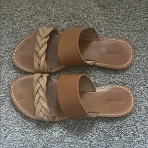 Soludos Women's Braided Tan and Brown Sandals